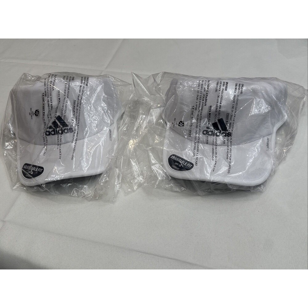 Adidas Areoready Mens Superlite Cap/Hat White Sweat Wick Band SEALED NEW 2 PAIRS